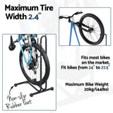 Darrahopens Sports & Fitness > Bikes & Accessories > Bicycle Stands & Storage Weisshorn 4-in-1 Bike Parking Stand Vertical Floor Storage Rack for 24"-27.5" Bicycles, Adjustable Height Repair Maintenance Stand, Stable Indoor Garage Space Saver with Non-slip Rubber Feet