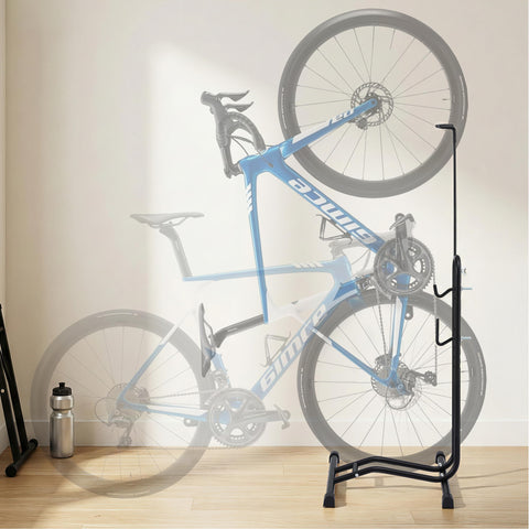 Darrahopens Sports & Fitness > Bikes & Accessories > Bicycle Stands & Storage Weisshorn 4-in-1 Bike Parking Stand Vertical Floor Storage Rack for 24"-27.5" Bicycles, Adjustable Height Repair Maintenance Stand, Stable Indoor Garage Space Saver with Non-slip Rubber Feet