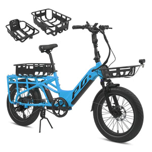 Darrahopens Sports & Fitness > Bikes & Accessories > Bicycles Progear Bikes E-Moover Cargo Bike + Hauler Kit - Electric Blue