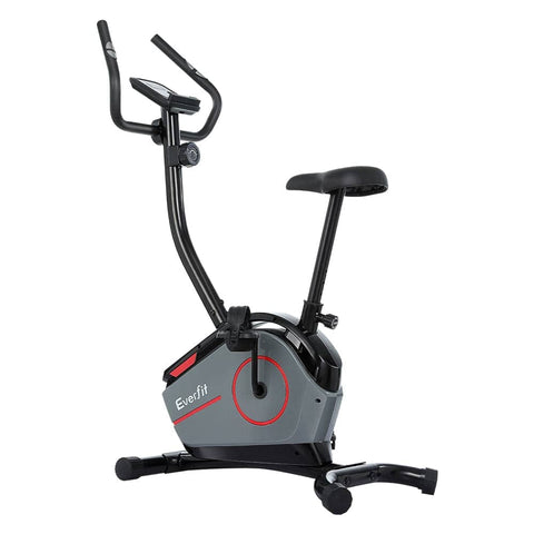 Darrahopens Sports & Fitness > Bikes & Accessories Everfit Magnetic Exercise Bike 8 Levels Upright Bike Fitness Home Gym Cardio