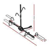 Darrahopens Sports & Fitness > Bikes & Accessories Giantz 2 Bicycle Bike Carrier Rack Rear Car 2" Hitch Mount Platform Foldable