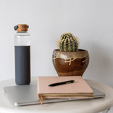 Darrahopens Sports & Fitness > Bikes & Accessories Soma Eco Bamboo Glass Water Bottle Grey 740ml BPA Free