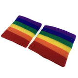 Darrahopens Sports & Fitness > Exercise, Gym and Fitness 2x RAINBOW WRISTBANDS Gay Lesbian Pride LGBT Mardi Gras Party