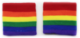 Darrahopens Sports & Fitness > Exercise, Gym and Fitness 2x RAINBOW WRISTBANDS Gay Lesbian Pride LGBT Mardi Gras Party