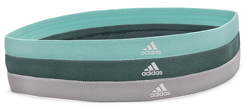 Darrahopens Sports & Fitness > Exercise, Gym and Fitness 3pcs Adidas Sports Headband Hair Bands Gym Training Fitness Yoga - Grey/Green/Mint
