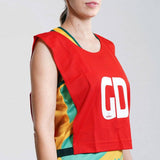 Darrahopens Sports & Fitness > Exercise, Gym and Fitness 7pcs Set of Summit Netball Bibs Senior Team Pack Bulk Net Ball - Red Colour