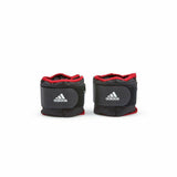 Darrahopens Sports & Fitness > Exercise, Gym and Fitness Adidas Adidas Adjustable Ankle Weights (2 x 1kg) Gym Training Workout - Black/Red