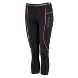 Darrahopens Sports & Fitness > Exercise, Gym and Fitness Diadora Ladies Compression Sports 3/4 Tights Gym Yoga - Black/Pink - 8