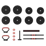 Darrahopens Sports & Fitness > Exercise, Gym and Fitness Everfit 40kg Adjustable Dumbbells Set Kettle Bell Weight Plates Barbells Gym