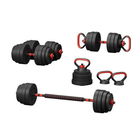 Darrahopens Sports & Fitness > Exercise, Gym and Fitness Everfit 40kg Adjustable Dumbbells Set Kettle Bell Weight Plates Barbells Gym