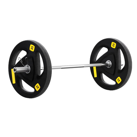 Darrahopens Sports & Fitness > Exercise, Gym and Fitness Everfit Barbells Set 56KG 120cm Dumbbells Barbells Plate Weight Lifting Home Gym Lifting