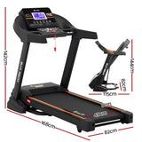 Darrahopens Sports & Fitness > Exercise, Gym and Fitness Everfit Treadmill Electric Auto Incline Home Gym Fitness Exercise Machine 490mm