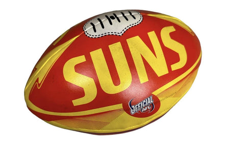 Darrahopens Sports & Fitness > Exercise, Gym and Fitness Gold Coast Suns AFL Footy 8" Soft Touch Stress Ball Football