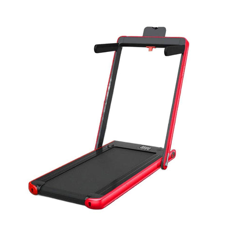 Darrahopens Sports & Fitness > Exercise, Gym and Fitness JMQ FITNESS A4003D 0.75HP Diamond Pattern Remote Control Electric Home Treadmill - Red