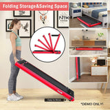 Darrahopens Sports & Fitness > Exercise, Gym and Fitness JMQ FITNESS A4003D 0.75HP Diamond Pattern Remote Control Electric Home Treadmill - Red