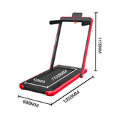 Darrahopens Sports & Fitness > Exercise, Gym and Fitness JMQ FITNESS A4003D 0.75HP Diamond Pattern Remote Control Electric Home Treadmill - Red