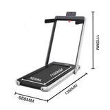 Darrahopens Sports & Fitness > Exercise, Gym and Fitness JMQ FITNESS A4003D 0.75HP Diamond Pattern Remote Control Electric Home Treadmill - Silver