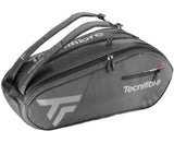 Darrahopens Sports & Fitness > Exercise, Gym and Fitness Tecnifibre Team Dry 12 Racquet Tennis Bag UV and Water Resistant - Matte Black