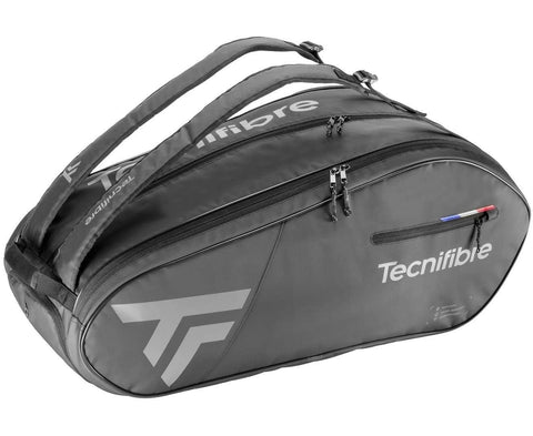 Darrahopens Sports & Fitness > Exercise, Gym and Fitness Tecnifibre Team Dry 12 Racquet Tennis Bag UV and Water Resistant - Matte Black