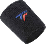 Darrahopens Sports & Fitness > Exercise, Gym and Fitness Tecnifibre Tennis XL Wristband Wrist Bands Sweatband Sport Squash Cotton - Black