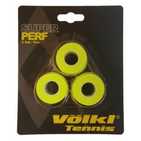 Darrahopens Sports & Fitness > Exercise, Gym and Fitness Volkl Super Perf Over Grip Neon Yellow Overgrip Tennis Squash Badminton - 3 Pack