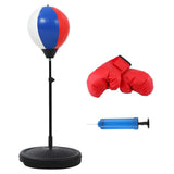 Darrahopens Sports & Fitness > Exercise, Gym & Fitness > Boxing & Martial Arts Everfit Kids Punching Bag Stand Set Adjustable 76-112cm with Gloves & Pump