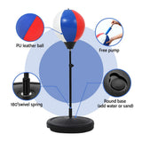 Darrahopens Sports & Fitness > Exercise, Gym & Fitness > Boxing & Martial Arts Everfit Kids Punching Bag Stand Set Adjustable 76-112cm with Gloves & Pump