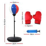 Darrahopens Sports & Fitness > Exercise, Gym & Fitness > Boxing & Martial Arts Everfit Kids Punching Bag Stand Set Adjustable 76-112cm with Gloves & Pump