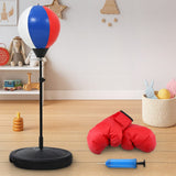 Darrahopens Sports & Fitness > Exercise, Gym & Fitness > Boxing & Martial Arts Everfit Kids Punching Bag Stand Set Adjustable 76-112cm with Gloves & Pump
