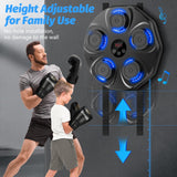 Darrahopens Sports & Fitness > Exercise, Gym & Fitness > Boxing & Martial Arts Smart Music Boxing Machine with LED Lights & Bluetooth – Wall-Mounted Interactive Punch Trainer, 9 Modes & 9 Speeds, Includes Gloves for Home Gym Workout (Black)