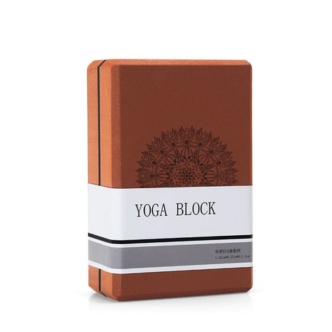 Darrahopens Sports & Fitness > Exercise, Gym & Fitness > Exercise Benches Coffee Brown High-Density EVA Foam Yoga Block for Support & Stability - Lightweight Non-Slip Brick for Yoga, Pilates & Stretching