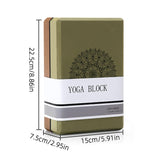 Darrahopens Sports & Fitness > Exercise, Gym & Fitness > Exercise Benches Olive Green/Brown High-Density EVA Foam Yoga Block for Support & Stability - Lightweight Non-Slip Brick for Yoga, Pilates & Stretching