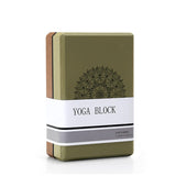 Darrahopens Sports & Fitness > Exercise, Gym & Fitness > Exercise Benches Olive Green/Brown High-Density EVA Foam Yoga Block for Support & Stability - Lightweight Non-Slip Brick for Yoga, Pilates & Stretching