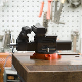 Darrahopens Sports & Fitness > Exercise, Gym & Fitness > Exercise Benches VEVOR 16.7cm Bench Vise Anvil Swivel Locking Base Heavy Duty Ductile Iron Vice