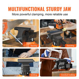 Darrahopens Sports & Fitness > Exercise, Gym & Fitness > Exercise Benches VEVOR 16.7cm Bench Vise Anvil Swivel Locking Base Heavy Duty Ductile Iron Vice