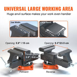 Darrahopens Sports & Fitness > Exercise, Gym & Fitness > Exercise Benches VEVOR 16.7cm Bench Vise Anvil Swivel Locking Base Heavy Duty Ductile Iron Vice