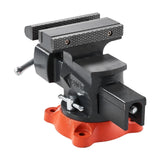 Darrahopens Sports & Fitness > Exercise, Gym & Fitness > Exercise Benches VEVOR Bench Vise, 140 mm Jaw Width, 140 mm Max Jaw Opening Multipurpose Vise with 360° Swivel Locking Base, 73 mm Throat, Heavy Duty Ductile Iron Workbench Vise, Two-Way Jaws for Clamping Round Pipes