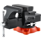 Darrahopens Sports & Fitness > Exercise, Gym & Fitness > Exercise Benches VEVOR Bench Vise, 140 mm Jaw Width, 140 mm Max Jaw Opening Multipurpose Vise with 360° Swivel Locking Base, 73 mm Throat, Heavy Duty Ductile Iron Workbench Vise, Two-Way Jaws for Clamping Round Pipes