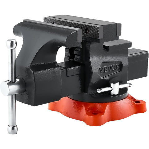 Darrahopens Sports & Fitness > Exercise, Gym & Fitness > Exercise Benches VEVOR Bench Vise, 140 mm Jaw Width, 140 mm Max Jaw Opening Multipurpose Vise with 360° Swivel Locking Base, 73 mm Throat, Heavy Duty Ductile Iron Workbench Vise, Two-Way Jaws for Clamping Round Pipes