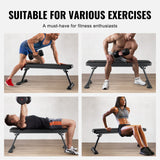 Darrahopens Sports & Fitness > Exercise, Gym & Fitness > Exercise Benches VEVOR Flat Weight Bench, Foldable Strength Training Bench, Utility Workout Bench for Full Body Workout, 1000 LBS Press Bench for Home Gym Exercise, for Multi-Purpose Weight Training and Ab Exercises