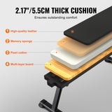 Darrahopens Sports & Fitness > Exercise, Gym & Fitness > Exercise Benches VEVOR Flat Weight Bench, Foldable Strength Training Bench, Utility Workout Bench for Full Body Workout, 1000 LBS Press Bench for Home Gym Exercise, for Multi-Purpose Weight Training and Ab Exercises