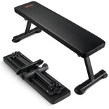Darrahopens Sports & Fitness > Exercise, Gym & Fitness > Exercise Benches VEVOR Flat Weight Bench, Foldable Strength Training Bench, Utility Workout Bench for Full Body Workout, 1000 LBS Press Bench for Home Gym Exercise, for Multi-Purpose Weight Training and Ab Exercises