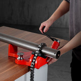 Darrahopens Sports & Fitness > Exercise, Gym & Fitness > Exercise Benches VEVOR Heavy-Duty Pipe Chain Vise, 1/2" - 8" Pipe Capacity, 34.6" Rugged Chain & Cast Iron Base, Industrial-Grade Pipe Clamping for Plumbing, Automotive Repairs, Metalworking