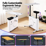 Darrahopens Sports & Fitness > Exercise, Gym & Fitness > Exercise Bikes Everfit Exercise Bike Magnetic Desk Bike with Tabletop Fitness Home Workout Gym