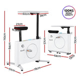 Darrahopens Sports & Fitness > Exercise, Gym & Fitness > Exercise Bikes Everfit Exercise Bike Magnetic Desk Bike with Tabletop Fitness Home Workout Gym