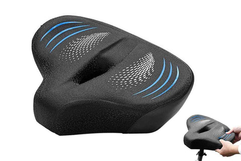 Darrahopens Sports & Fitness > Exercise, Gym & Fitness > Exercise Bikes Noseless Bike Seat Cushion for Men & Women Comfortable Saddle for Peloton Bikes Exercise Bikes Electric Bikes Cruiser Bikes - Balck&Blue