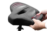 Darrahopens Sports & Fitness > Exercise, Gym & Fitness > Exercise Bikes Noseless Bike Seat Cushion for Men & Women Comfortable Saddle for Peloton Bikes Exercise Bikes Electric Bikes Cruiser Bikes - Black&Red