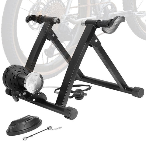 Darrahopens Sports & Fitness > Exercise, Gym & Fitness > Exercise Bikes Portable Indoor Exercise Bike Trainer Stand Stationary Bicycle Training Stand Magnetic 6 Level Resistance For Indoor Riding with Noise Reduction Wheel