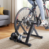 Darrahopens Sports & Fitness > Exercise, Gym & Fitness > Exercise Bikes Portable Indoor Exercise Bike Trainer Stand Stationary Bicycle Training Stand Magnetic 6 Level Resistance For Indoor Riding with Noise Reduction Wheel