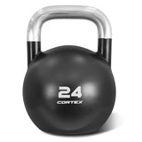 Darrahopens Sports & Fitness > Exercise, Gym & Fitness > Free Weights CORTEX 8kg to 32kg Commercial Steel Kettlebell V2 Package with Kettlebell Stand